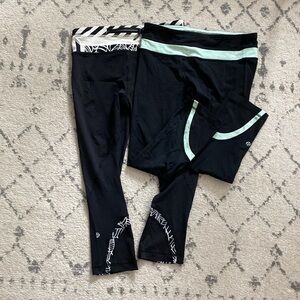 Lululemon Run Inspire cropped leggings LOT OF 2- Excellent condition Size 6